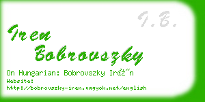 iren bobrovszky business card